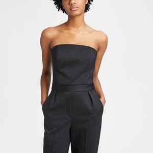 Theory Black Strapless Jumpsuit